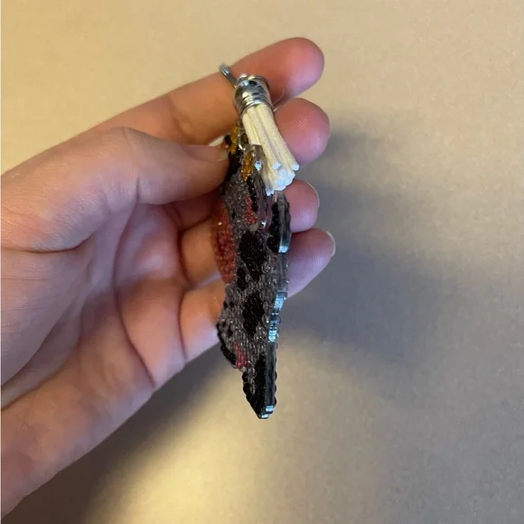 Handmade Diamond Dot Keychain - Cow - Picture 2 of 4